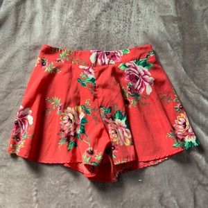 Floral Print Flowy Shorts